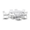 Outdoor Capri 6 Seater Aluminium Dining Setting - White
