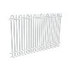 ProtectorAl 2400 x 1800 mm Pearl White Aluminium Pool Fence Panel Loop & Spear with Mid Rail