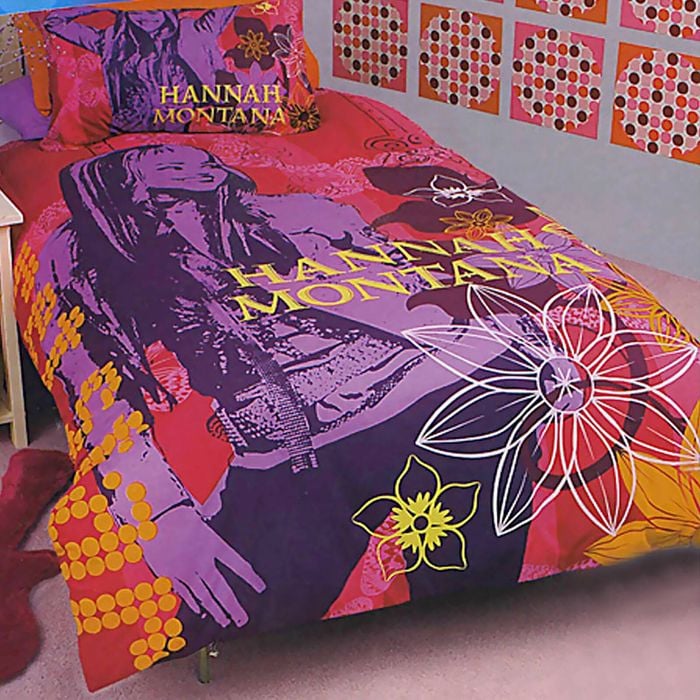 Disney Hannah Montana Purple Quilt Cover Set Single
