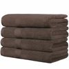 LINENOVA 4PCS Soft Cotton Bath Towel Set 68x137cm - Chocolate