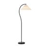 Oikiture Floor Lamp Standing Lamp Pleated Shade Metal Reading Lamp Black