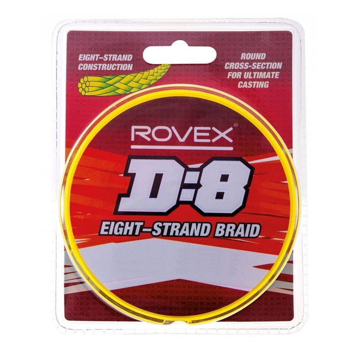 Rovex D:8 Braid Hi Vis Yellow 300yd 30lb Fishing Line