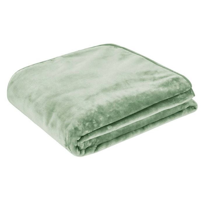 J.Elliot 450gsm Solid Faux Mink Blanket Sage