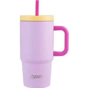 Oasis Stainless Steel Double Wall Insulated Jnr Commuter Travel Tumbler 700ml - Bubblegum Pink