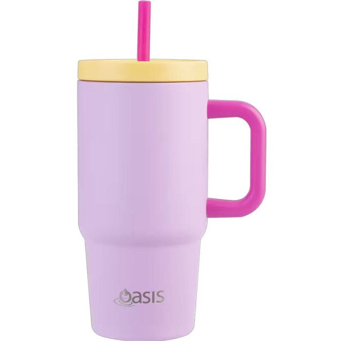 Oasis Stainless Steel Double Wall Insulated Jnr Commuter Travel Tumbler 700ml - Bubblegum Pink