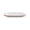 Urban Style Enamelware 21cm Porcelain w/ Red Rim Tray - White