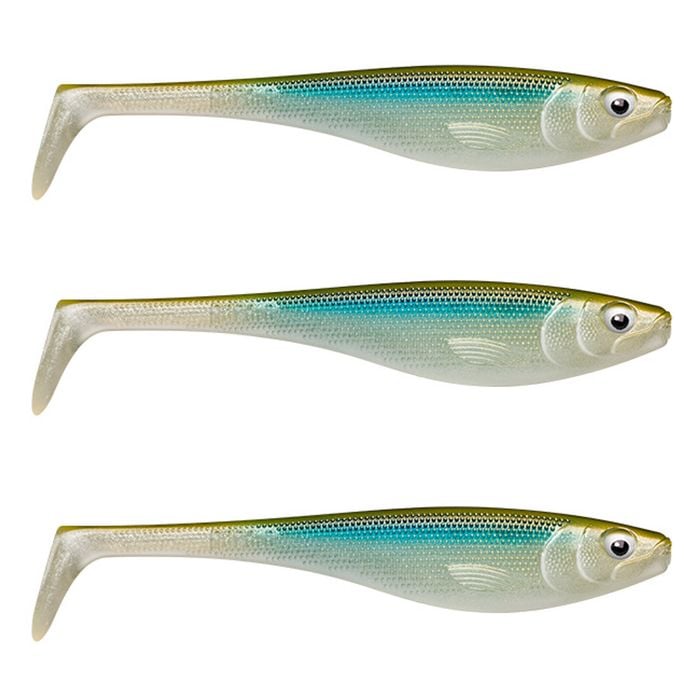 3x Rapala Soft Peto 22cm Paddle Tail Shad Lures - Smelt On The Beach