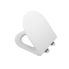 Croydex Flexi-Fix Kisdon Slimline Soft-Close White D-Shaped Toilet Seat