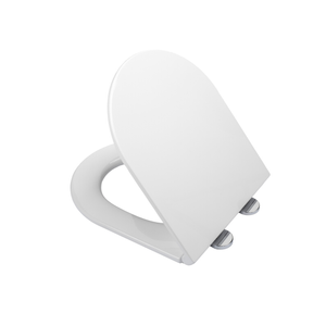 Croydex Flexi-Fix Kisdon Slimline Soft-Close White D-Shaped Toilet Seat