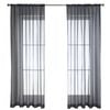 Windoware 120 x 213cm Black Coco Rod Pocket Curtain - 1 Pack