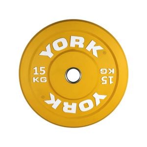 York 15KG Colour Rubber Olympic Bumper Plate Single