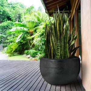 Capi 1080 x 750mm Black Ball Vase Pot