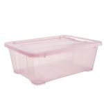 All Set 10L Pink Translucent Modular Storage Container