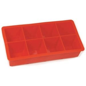 Avanti Soft Silicone 6-Cup Square Ice Cube Tray Mould Maker Freezer Mold Red