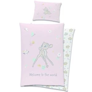 Disney Bambi Flowers Kids Cotton Quilt Cover Set - Toddler Bed Size