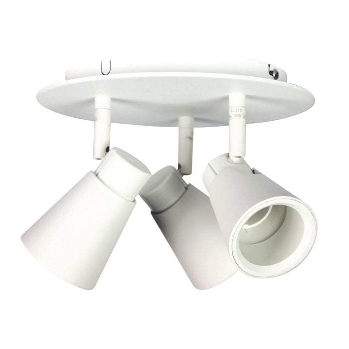 Oriel Lighting Zoom 3lt Round Spot Light White