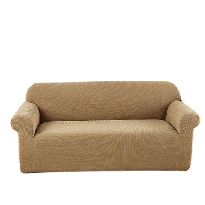LushCovers Stretchable Water-Repellent Sofa Pet Protect Elastic Lounge Couch Cover - 4 Seater - Amber