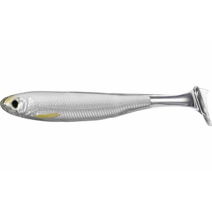 Live Target Slow Roll Shiner 3" Soft Plastic Fishing Lure Silver/Pearl