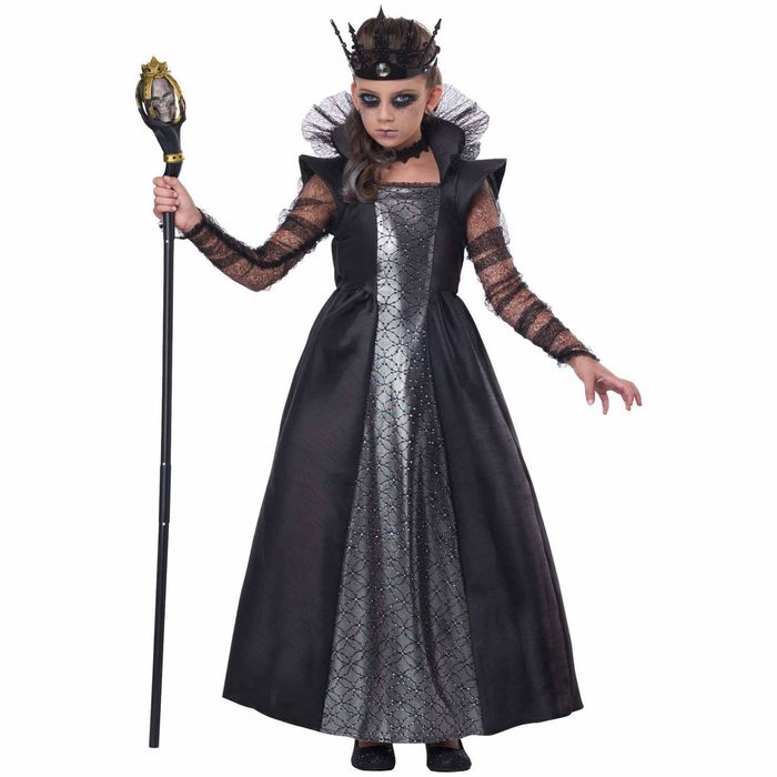 Dark Majesty Evil Queen Goth Gothic Dark Fairytale Child Girls Costume L