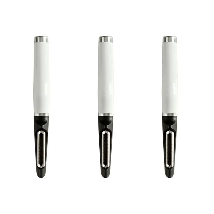 3PK KitchenAid Stainless Steel Swivel European Peeler 22cm - White