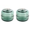 2PK LVD Glass Trinket Box Storage Decor Round 9.5cm - Wilde Jungle