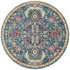 The Rug Connection Garden 209 Navy 240x240cm - Large Round Transitional Pet Friendly Indoor Rug
