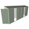 Build-a-Shed 0.8 x 4.5 x 2m Hinged Door Tunnel Shed With Double Sliding Side Doors - Green