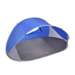Mountview 4 Person Family Size Pop Up Camping Tent Beach Shelter in Blue Colour