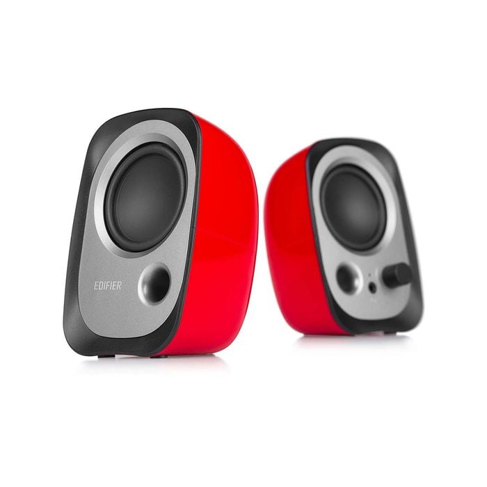 Edifier R12U USB Compact 2.0 Multimedia Speakers System (Red) - 3.5mm AUX/USB/Ideal for Desktop,Laptop,Tablet or Phone