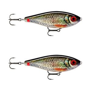 2x Rapala 14cm X Rap Haku Slow Sinking Glidebait Fishing Lures - Live Roach
