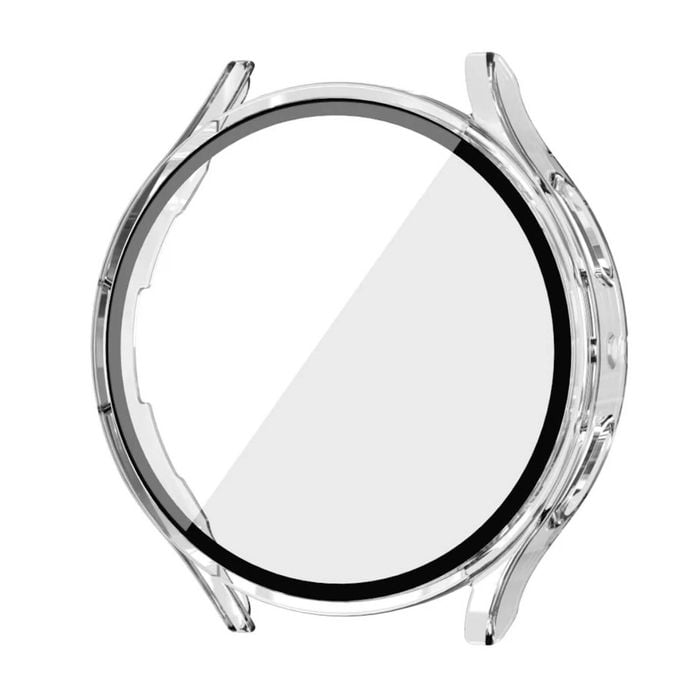PC Full Cover Screen Glass Protector Shell Case - For Samsung Galaxy Watch 7th 44mm (Clear)