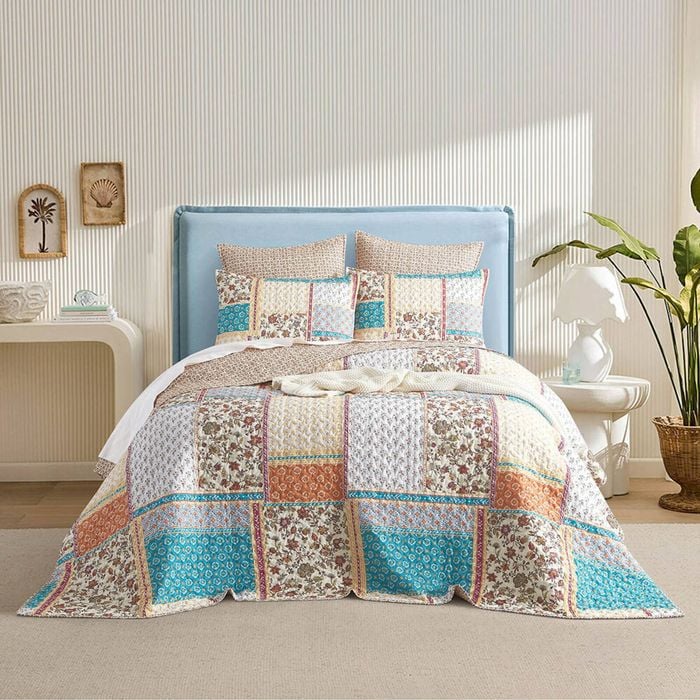 Renee Taylor Amber Quilted Reversible European Square Pillowcase 65x65cm