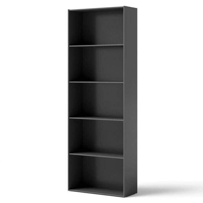 Costway 5-shelf Storage Bookcase Modern Display Cabinet Bookshelf Black