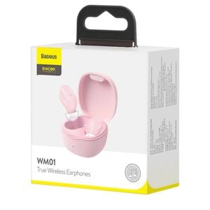 Bluetooth Headphones Wireless Baseus Encok True Noise Reduction Earphones Pink