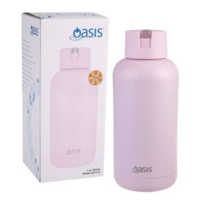 Oasis Ceramic Stainless Steel Insulated Moda Drink Bottle 1.5L Pink Lemonade