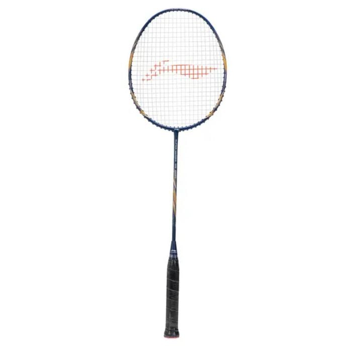 Li-Ning Super Series 900 Carbon Fibre Strung Badminton Racket with Full Racket Cover (Navy/Gold) | Maximum String Tension- 30lbs