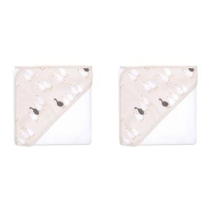2PK Little Haven Cotton Hooded Goose Soft Baby Towel 76cm
