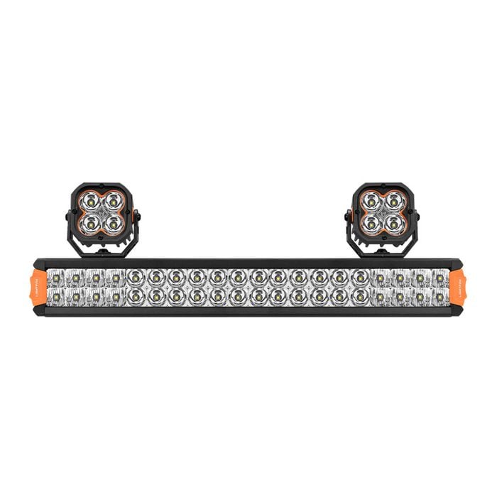 Lightfox 20" Osram LED Light Bar + Pair 3" LED Pod Lights Combo Kit Offroad 4WD
