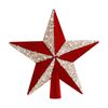 Catzon 20cm Christmas Tree Topper Firmly Staying Suitable for Bedroom Living Holiday Events-WineRed
