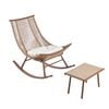 Miuz Rattan Rocking Chair - Outdoor Recliner For Patio, Porch, Balcony & Garden