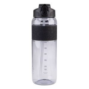 Oasis Tritan Sports Bottle with Sipper and Straw 1 Litre - Carbon Black