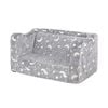 Ufurniture Kids Sofa 2 Seat Toddler Armchair Couch Children Fold out Play Couch Convertible Lounge Sofa Bed Grey