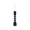 Ssh Collection Ripple 22cm Single Candle Stand - Black