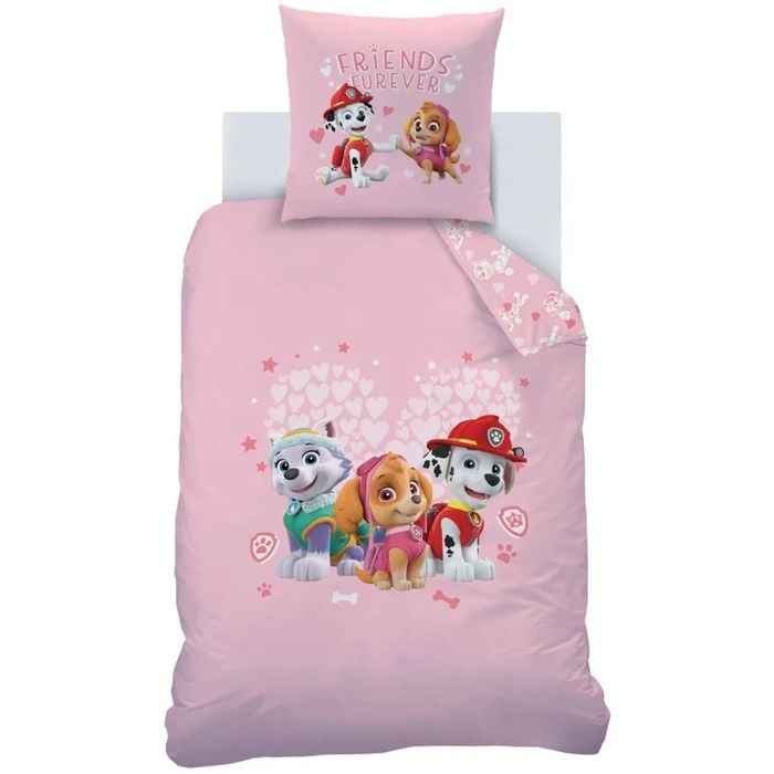Paw Patrol Pink Friends Furever Cotton Quilt Cover Set - Single Bed Size