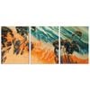 3pcs Aerial view of the sand Print 100% Australian Made 3 x 40x60cm (Metal Print)