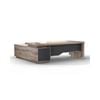 Modern Furniture LARKIN Executive Desk with Right Return 240cm Oak & Black