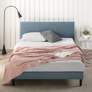 Zinus Double Bed Frame Base Fabric Blue