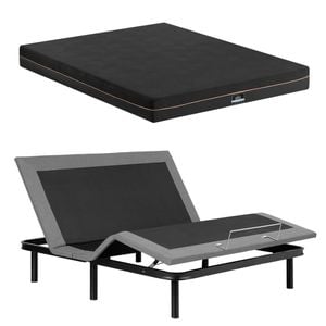 Artiss King Size Adjustable Bed Frame With Giselle Cooling Gel-infused Mattress