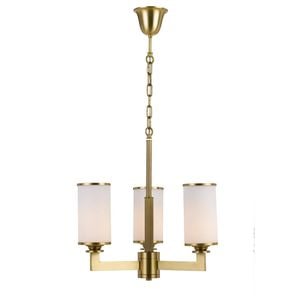 Telbix Ahern Modern Pendant Hanging Lamp Light Solid Brass Glass Brass Opal Brushed