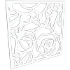 ProtectorAl 300-1200w x 300-1200h Pearl White Roses Unframed Solid Aluminium Decorative Panel